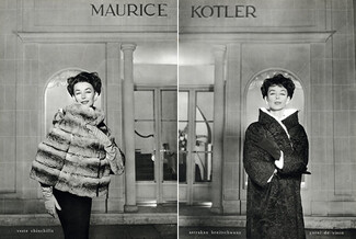 Maurice Kotler 1957 chinchilla, astrakan, mink, Fur Coat, Store