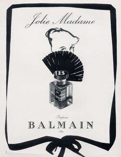 Pierre Balmain (Perfumes) 1964 Jolie Madame, René Gruau