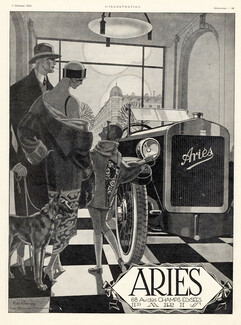 Ariès 1924 Automobile, Art Deco, Elegant