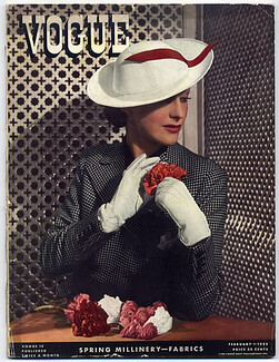 Vogue USA 1935 February 1, George Hoyningen-Huene, Rose Descat, René Bouët-Willaumez, Pavel Tchelitchew, Chanel (Couture)