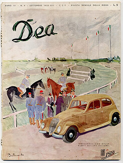 Dea 1935 September, Rivista Italiana di Moda, Italian Fashion magazine, René Gruau, Brunetta