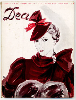 Dea 1935 December, Rivista Italiana di Moda, Italian Fashion magazine, Ali
