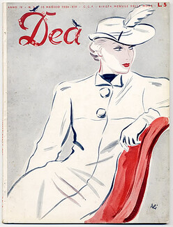 Dea 1936 May 15, Rivista Italiana di Moda, Italian Fashion magazine, Ali