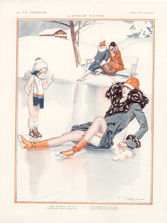 Fabien Fabiano 1925 Ice Skating