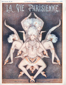 Armand Vallée 1925 La Revue Blanche, Chorus Girl, Topless, Music Hall, Dancers