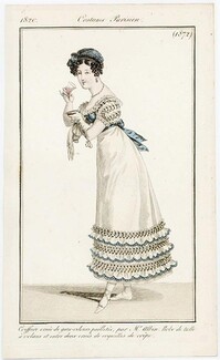 Le Journal des Dames et des Modes 1820 Costume Parisien N°1872