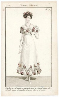 Le Journal des Dames et des Modes 1820 Costume Parisien N°1879 Ball Gown