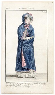 Le Journal des Dames et des Modes 1820 Costume Parisien N°1890