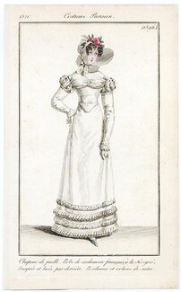 Le Journal des Dames et des Modes 1820 Costume Parisien N°1896