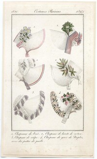Le Journal des Dames et des Modes 1820 Costume Parisien N°1897