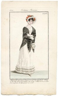 Le Journal des Dames et des Modes 1820 Costume Parisien N°1916