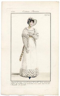Le Journal des Dames et des Modes 1820 Costume Parisien N°1924