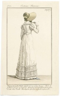 Le Journal des Dames et des Modes 1820 Costume Parisien N°1927