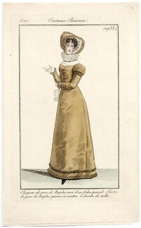Le Journal des Dames et des Modes 1820 Costume Parisien N°1933