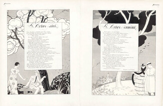 L'Arbre Ami - L'Arbre Ennemi, 1919 - George Barbier, Text by Gilbert de Voisins