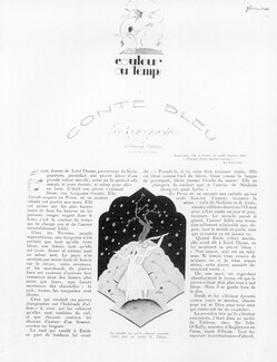 Conte Bleu - La Turquoise, 1925 - Alexandre Zinoview, Texte par Princesse Bibesco, 4 pages