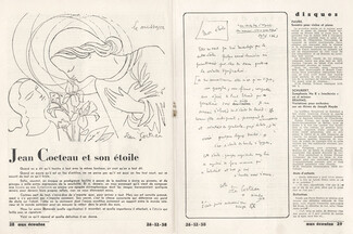 Jean Cocteau et son étoile, 1958 - Le Messager, Jean Cocteau and his star, Jewish star