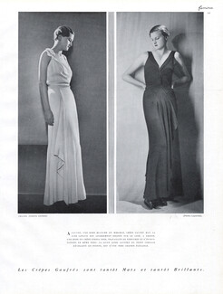 Chanel 1932 Black and White Evening Gown, Anfrie (Fabric), Photo Boris Lipnitzki