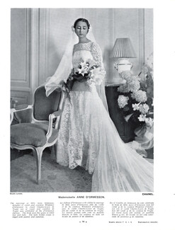 Chanel (Couture) 1934 Wedding Dress, Anne D' Ormesson, Lucien Lorelle