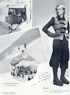 Hermès (Sportswear) 1937 Schuss, Ski, Superbagnères