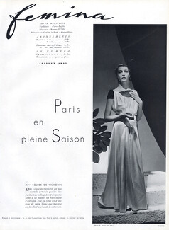 Worth (Couture) 1937 Louise De Vilmorin, Evening Gown, Eugène Rubin