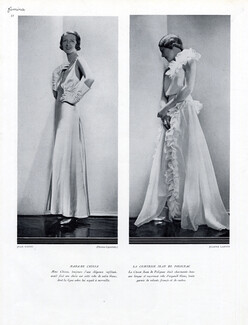 Jean Patou & Jeanne Lanvin 1932 Mrs Chiesa, Comtesse Jean de Polignac, Evening Gown