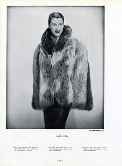 Schiaparelli 1934 Lady Peel, Fur Cape, Fashion Photography