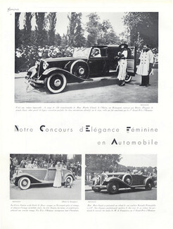 Notre Concours d'Élégance Féminine en Automobile, 1933 - Renault, Marthe Chenal..., 7 pages
