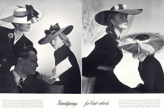 Henri Bendel, Florence Reichman, Lilly Daché, Hattie Carnegie 1942 Millinery, Photo Horst, 4 pages, 4 pages