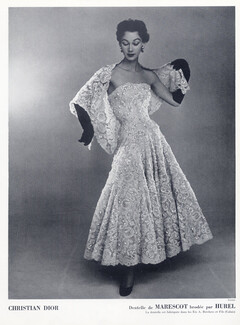 Christian Dior (Couture) 1952 Embroidery, Evening Gown, Philippe Pottier