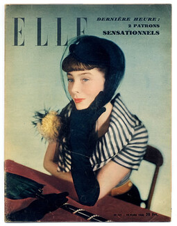 Elle 1948 N°121, René Gruau, Schiaparelli