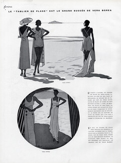 Véra Boréa (Couture) 1933 Tablier de plage, Apron beach, Pierre Mourgue