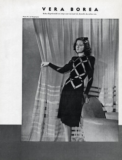 Véra Boréa (Couture) 1941 Afternoon dress, Ph. de Flaugergues