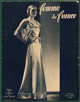 Véra Boréa (Couture) 1935 Femme de France cover