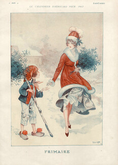 Hérouard 1917 "Le Calendrier D'Hérouard" Frimaire, Winter