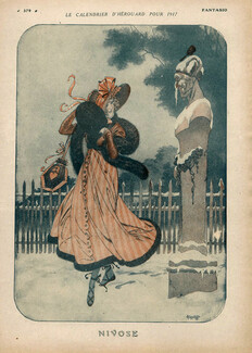 Hérouard 1917 Le Calendrier d'Hérouard, Nivose, Snow
