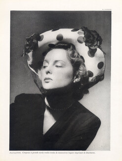 Paulette (Millinery) 1947 Ducharne (Fabric) Photo R. Voinquel