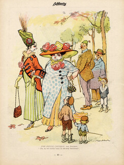Poulbot 1915 Fashion in Germany, Berliners too Parisians, Caricature