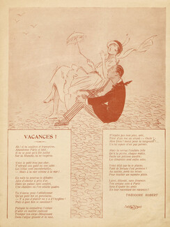 Vacances, 1919 - André Pécoud Beach, Texte par Théodore Robert