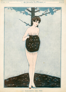 Leo Lechevallier 1919 "La Marguerite des Prés", Muff, Nude
