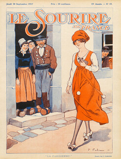 Fabien Fabiano 1917 "La Parisienne", Breton, Traditional Costume