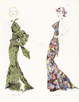 Jeanne Lanvin & Callot 1936 Evening Gown Domergue