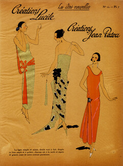 LUCILE & JEAN PATOU 1923 ''Les Idées Nouvelles de la Mode'' Fashion Art Deco Pochoir ''Tres Parisien