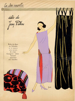 JEAN PATOU 1923 ''Les Idées Nouvelles de la Mode'' Fashion Art Deco Pochoir ''Tres Parisien"