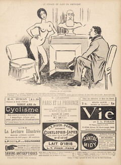 Fernand Fau 1897 Le voyage de Cléo de Mérode en Amérique, nude