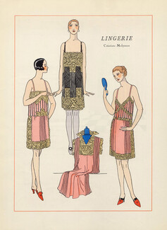 Molyneux 1926 AGB (Art Goût Beauté), nightgowns, pochoir