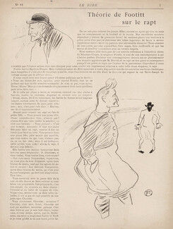 Théorie de Footitt sur le rapt, 1895 - Henri de Toulouse-Lautrec, Text by Coolus