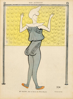 SEM 1902 Miss Balthy, Caricature, Revue Folies-Bergère