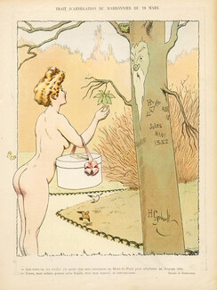 Henry Gerbault 1904 chestnut tree, nude