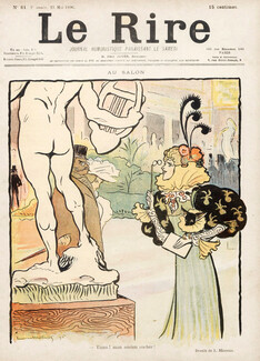 Lucien Métivet 1896 "Au salon", Elegant Parisienne, Chihuahua